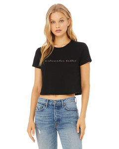 Black Crop Top Tee