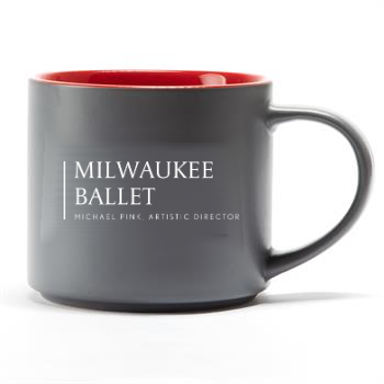 Grey / Red Logo Ceramic Mug