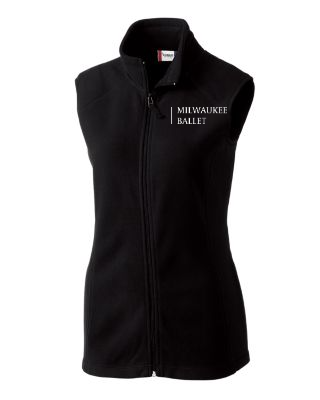 Black Ladies Fit Fleece Vest